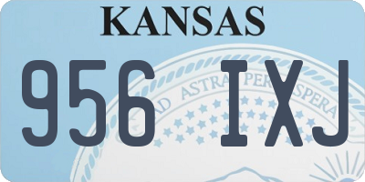 KS license plate 956IXJ