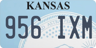KS license plate 956IXM
