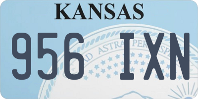 KS license plate 956IXN
