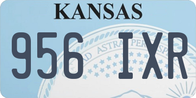 KS license plate 956IXR