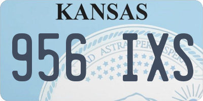 KS license plate 956IXS