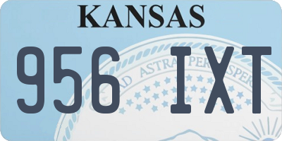 KS license plate 956IXT