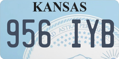 KS license plate 956IYB