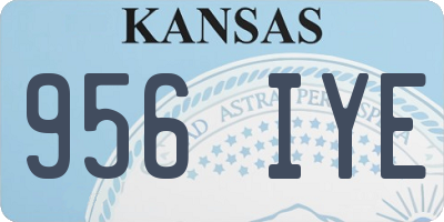 KS license plate 956IYE