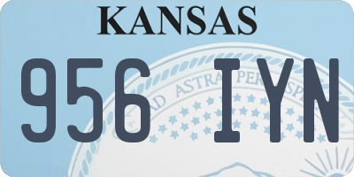 KS license plate 956IYN
