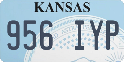 KS license plate 956IYP