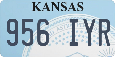 KS license plate 956IYR