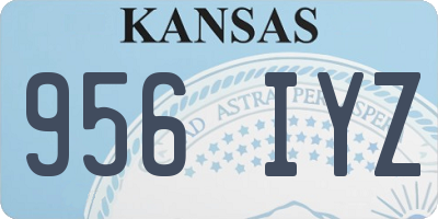 KS license plate 956IYZ