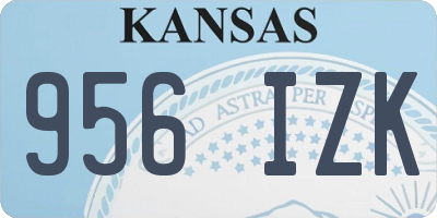 KS license plate 956IZK