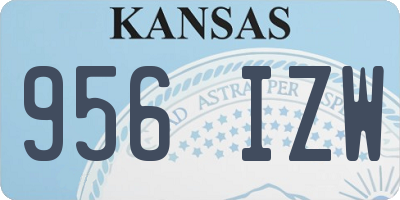 KS license plate 956IZW