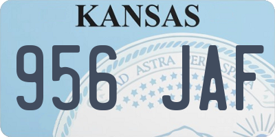 KS license plate 956JAF
