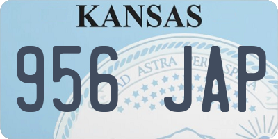 KS license plate 956JAP