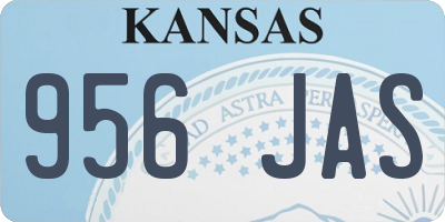 KS license plate 956JAS