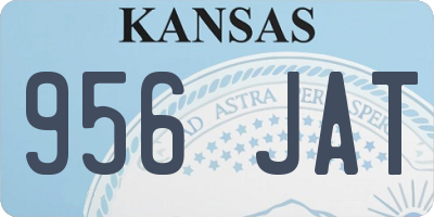 KS license plate 956JAT