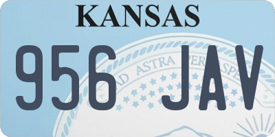 KS license plate 956JAV