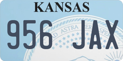 KS license plate 956JAX