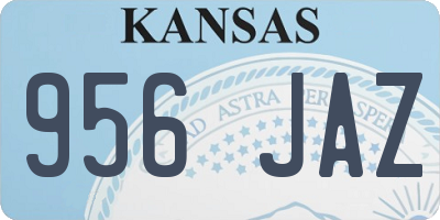 KS license plate 956JAZ