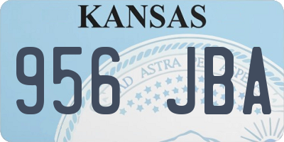 KS license plate 956JBA