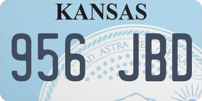 KS license plate 956JBD