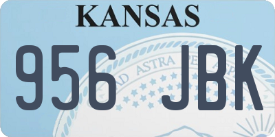 KS license plate 956JBK