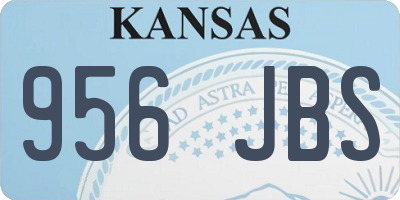 KS license plate 956JBS