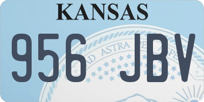 KS license plate 956JBV