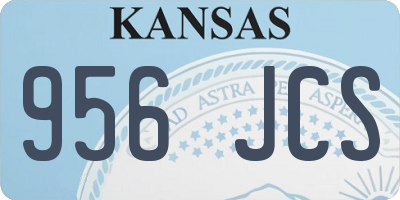 KS license plate 956JCS