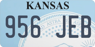 KS license plate 956JEB