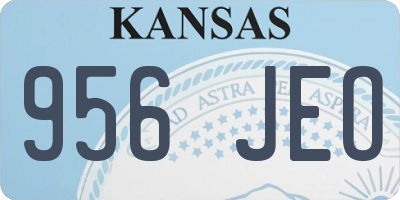 KS license plate 956JEO