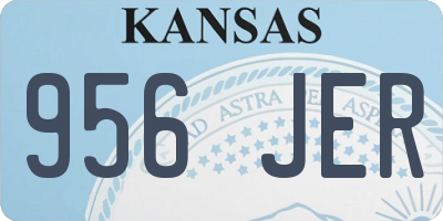 KS license plate 956JER