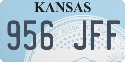 KS license plate 956JFF