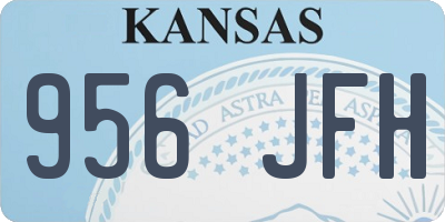 KS license plate 956JFH