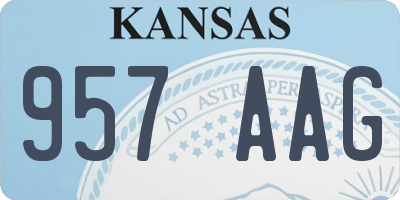 KS license plate 957AAG