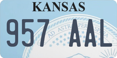 KS license plate 957AAL