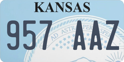 KS license plate 957AAZ