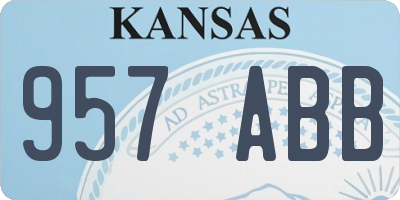 KS license plate 957ABB