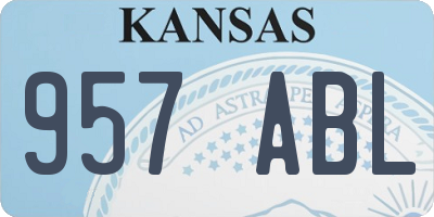 KS license plate 957ABL