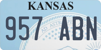 KS license plate 957ABN