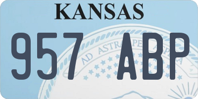 KS license plate 957ABP