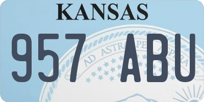 KS license plate 957ABU