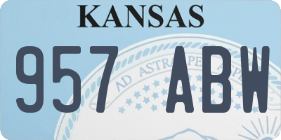 KS license plate 957ABW
