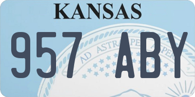 KS license plate 957ABY