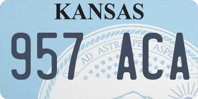 KS license plate 957ACA