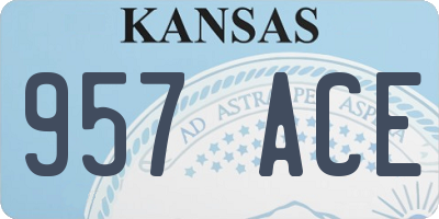 KS license plate 957ACE