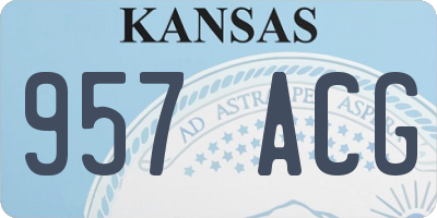 KS license plate 957ACG