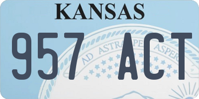 KS license plate 957ACT