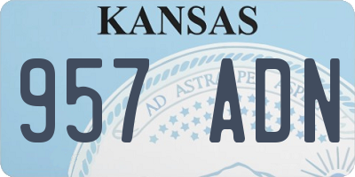 KS license plate 957ADN