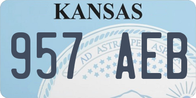 KS license plate 957AEB