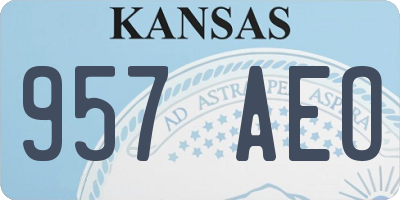 KS license plate 957AEO
