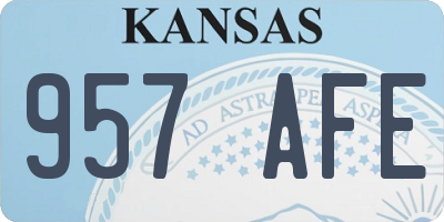KS license plate 957AFE